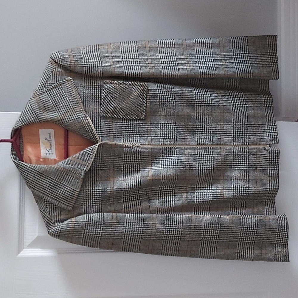 Vintage Bernard Cowan zippered jacket size 7-8, Pure virgin wool